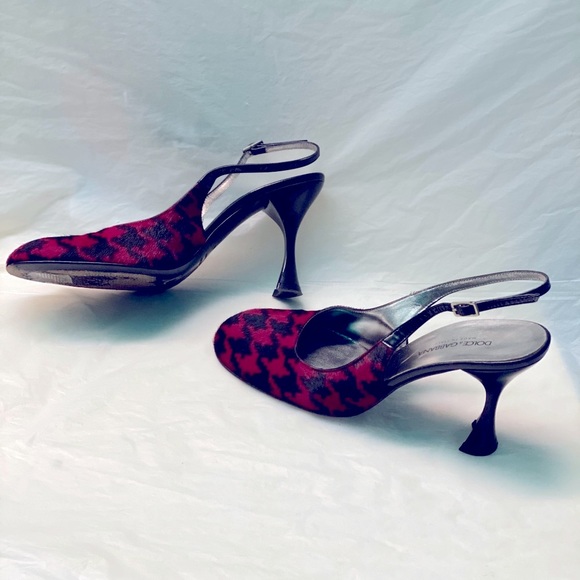 Dolce & Gabbana Houndstooth Calf Hair  Heels - Picture 2 of 8